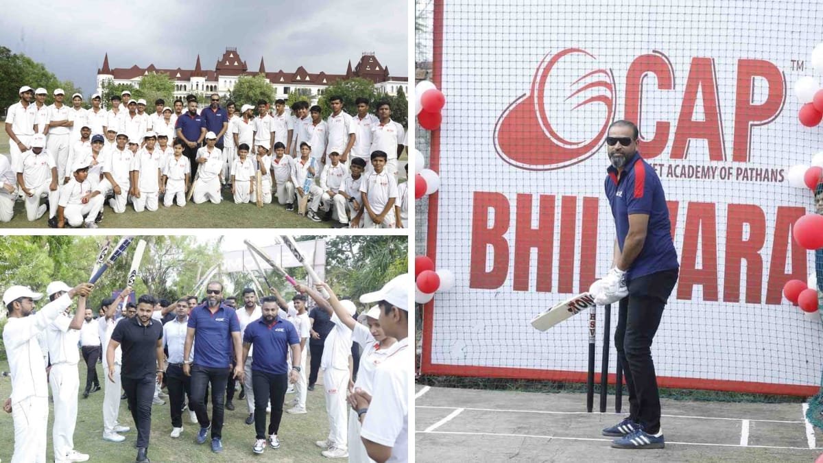 Yusuf Pathan Inaugurates the 36th Center of Cricket Academy of Pathans (CAP) in Bhilwara (Rajasthan)