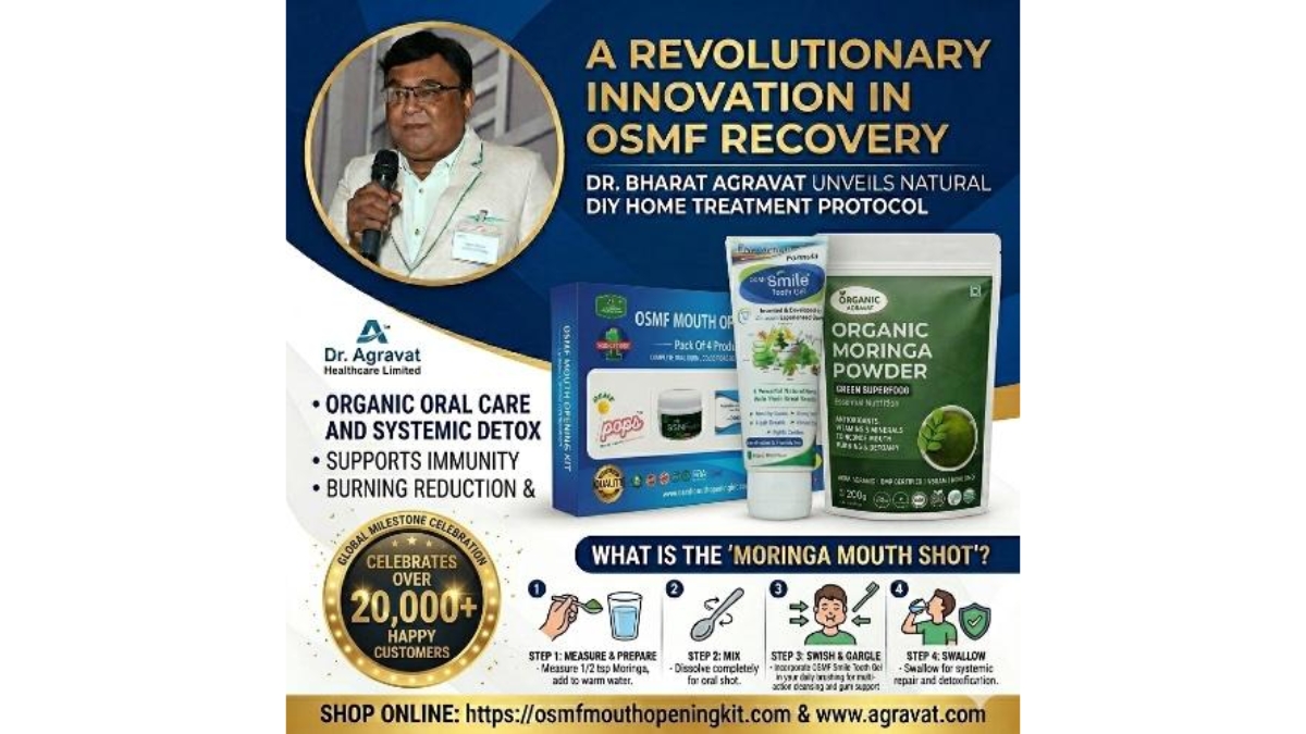 Dr. Bharat Agravat Unveils Revolutionary ‘Organic Moringa Mouth Shot’ Technique to Combat Mouth Burning Sensation and Accelerate OSMF Recovery
