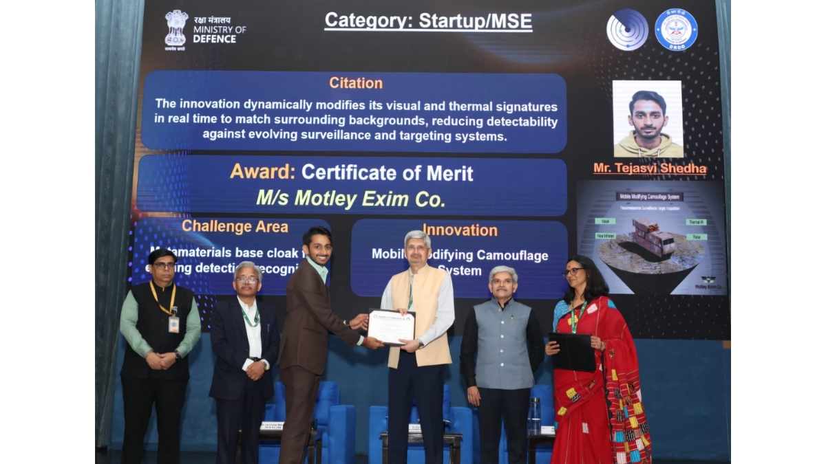 Motley Exim Co., Camouflage Net Manufacturer Earns DRDO Certificate of Merit for Advanced Metamaterials-Based Mobile Camouflage System