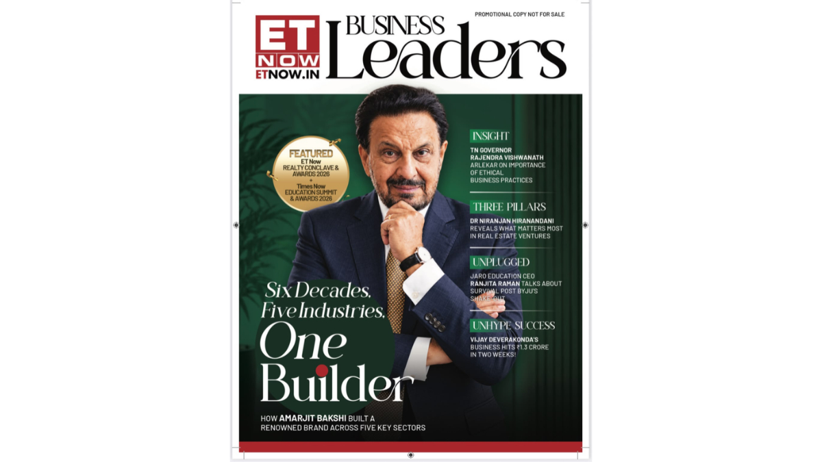 Amarjit Bakshi Features on ET NOW Business Leaders Cover, Spotlighting Six Decades Across Five Industries